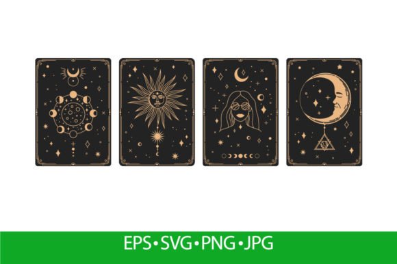 Download Mystical Astrology Tarot Bohemian Cards - Mystic Collection