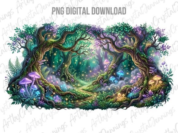 Download Mystical Glowing Enchanted Forest PNG - Mystic Collection