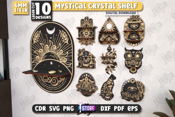 Download Mystical Crystal Shelf Laser Cut Bundle - Mystic Collection