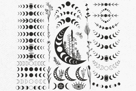 Download Moon Phase Svg Bundle, Mystic Celestial - Mystic Collection