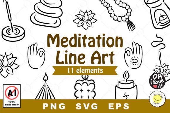 Download Meditation Peaceful Yoga Spa Line Art - Meditation Collection