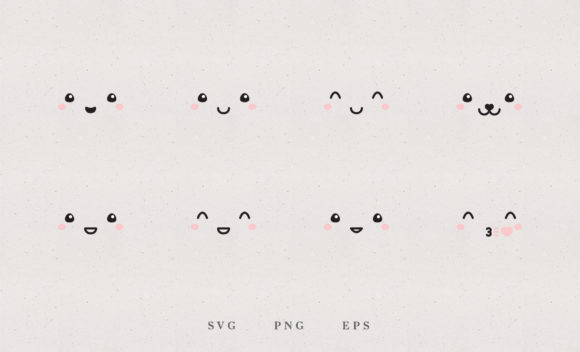 Download Cute Kawaii Faces - Faces Collection