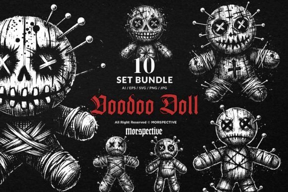 Download 10 Bundle Dark Art Voodoo Doll Mystical - Mystic Collection